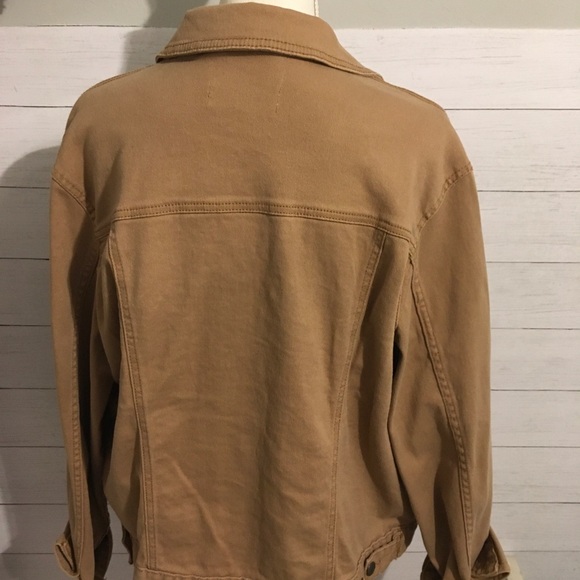 Women's Tan Denim Jacket - Picture 2 of 3